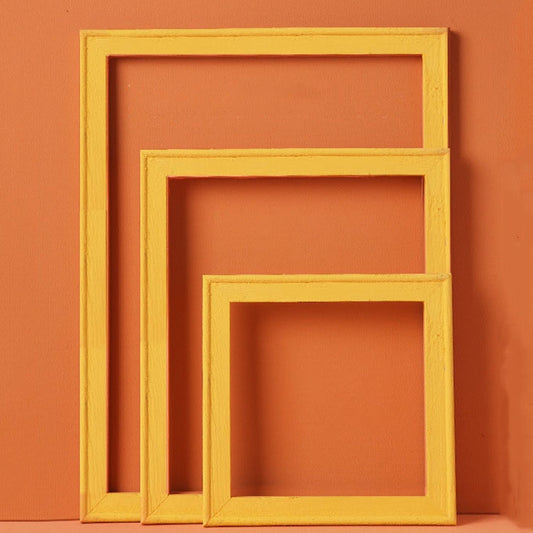3 in 1 Different Sizes Morandi Color Wooden Photo Frame Series Color Spray Paint Photo Props Photography Background Ornaments(Light Yellow) - Wooden Props by buy2fix | Online Shopping UK | buy2fix