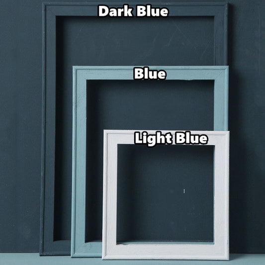 3 in 1 Different Sizes Morandi Color Wooden Photo Frame Series Color Spray Paint Photo Props Photography Background Ornaments(Deep Blue) - Wooden Props by buy2fix | Online Shopping UK | buy2fix