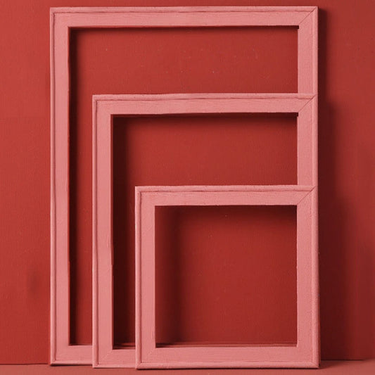 3 in 1 Different Sizes Morandi Color Wooden Photo Frame Series Color Spray Paint Photo Props Photography Background Ornaments(Light Red) - Wooden Props by buy2fix | Online Shopping UK | buy2fix