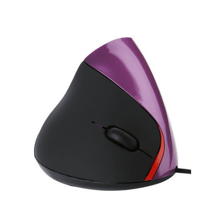 JSY-12 5 Keys USB Wired Vertical Mouse Ergonomic Wrist Brace Optical Mouse(Purple) by buy2fix