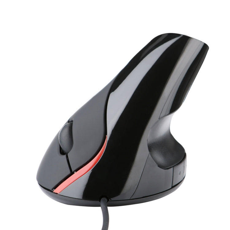 JSY-12 5 Keys USB Wired Vertical Mouse Ergonomic Wrist Brace Optical Mouse(Black) by buy2fix