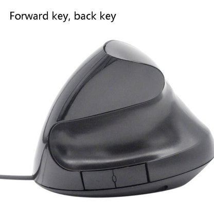 JSY-12 5 Keys USB Wired Vertical Mouse Ergonomic Wrist Brace Optical Mouse(Black) by buy2fix