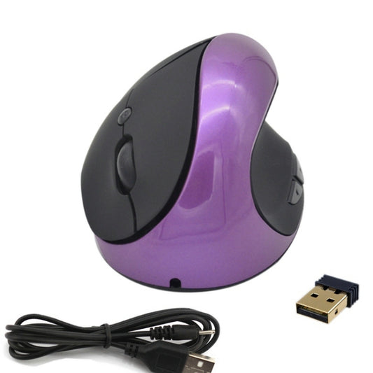 JSY-03 6 Keys Wireless Vertical Charging Mouse Ergonomic Vertical Optical Mouse(Purple) by buy2fix