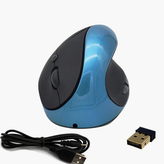 JSY-03 6 Keys Wireless Vertical Charging Mouse Ergonomic Vertical Optical Mouse(Blue) by buy2fix