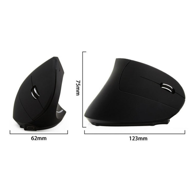 JS-5D 6 Keys 2.4G Ergonomic Vertical Mouse Cross-Border Wireless Charging Mouse(Wireless Charging Type) by buy2fix