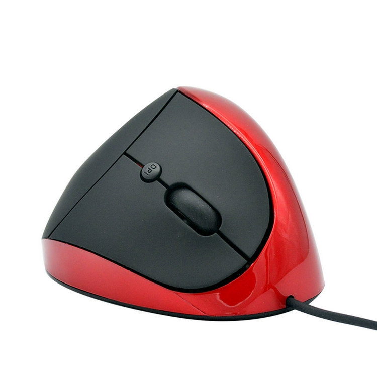 JSY-05 6 Keys Wired Vertical Mouse Ergonomics Brace Optical Mouse(Red) by buy2fix