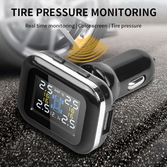 Q3 Mini Cigarette Lighter Car Wireless Tire Pressure Monitoring System TPMS Car Temperature Voltage Tire(Black) - Tire Pressure Gauges by buy2fix | Online Shopping UK | buy2fix