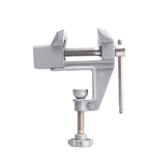5893 Portable Mini Aluminum Alloy Table Pliers Bench Vise Manual DIY Tool, Random Style