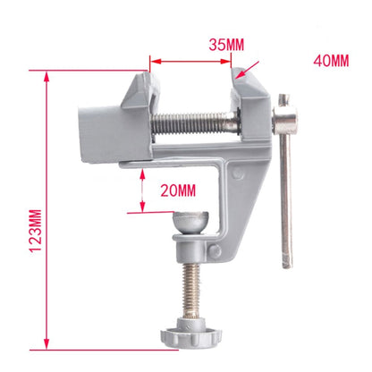 5893 Portable Mini Aluminum Alloy Table Pliers Bench Vise Manual DIY Tool, Random Style - Clamps by buy2fix | Online Shopping UK | buy2fix
