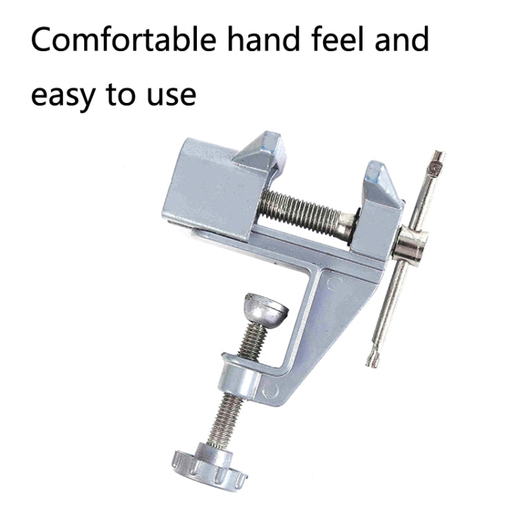 5893 Portable Mini Aluminum Alloy Table Pliers Bench Vise Manual DIY Tool, Random Style - Clamps by buy2fix | Online Shopping UK | buy2fix