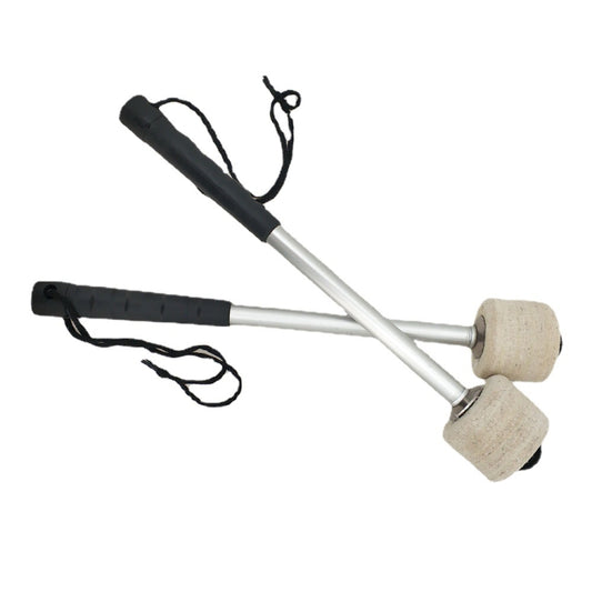 Percussion Accessories Wool Felt Stainless Steel Non-Slip Drumsticks Practice Playing Kick Drum Hammers - Percussion Accessories by buy2fix | Online Shopping UK | buy2fix