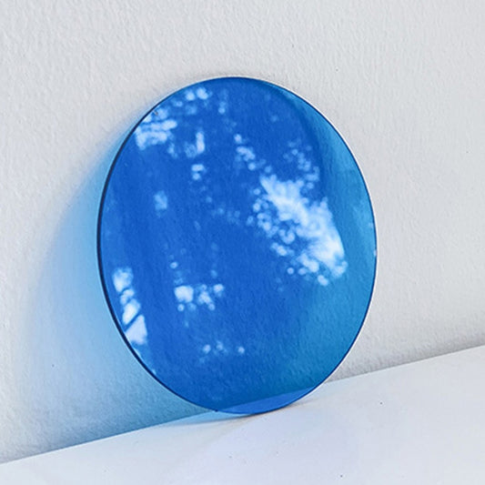 Translucent Blue Round Sheet Studio Background Ornament Photo Props - Acrylic Props by buy2fix | Online Shopping UK | buy2fix