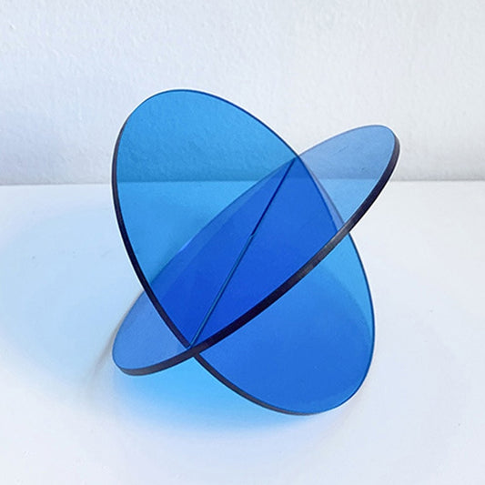 Translucent Blue Cross Circle Studio Background Ornament Photo Props - Acrylic Props by buy2fix | Online Shopping UK | buy2fix