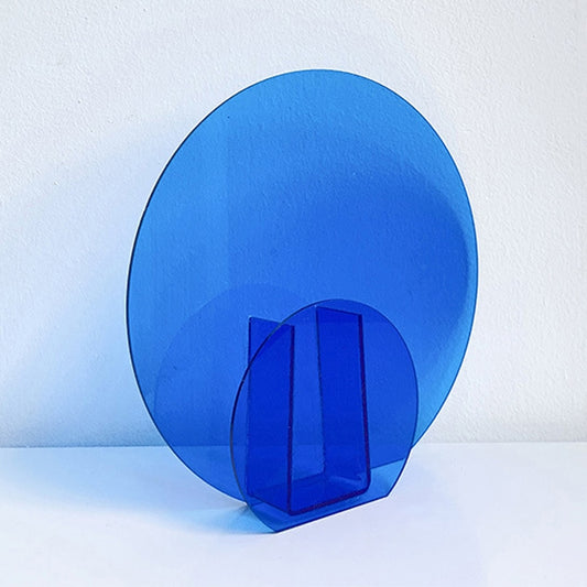 Blue Round Acrylic Ornament Studio Background Ornament Photo Props - Acrylic Props by buy2fix | Online Shopping UK | buy2fix