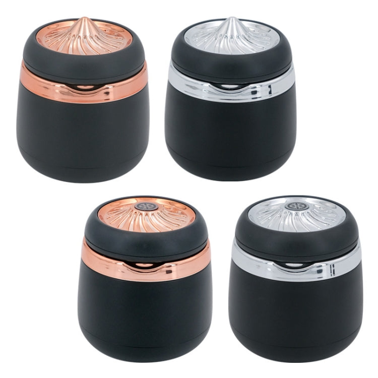 Car Ashtray Mini With Lamp And Cover Car Ashtray(N18A Silver) by buy2fix