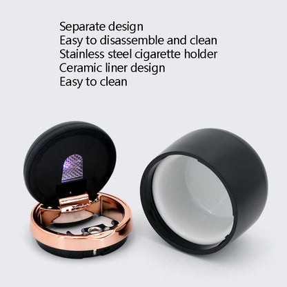 Car Ashtray Mini With Lamp And Cover Car Ashtray(N18A Silver) by buy2fix