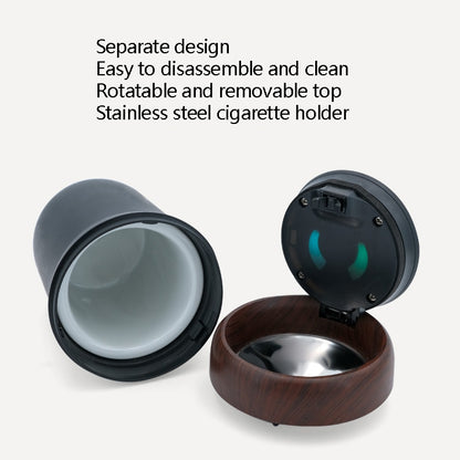 N17D Car Ashtray Arc Spot Tobacco With Lamp and Cover Car Ashtray(Carbon Fiber) by buy2fix