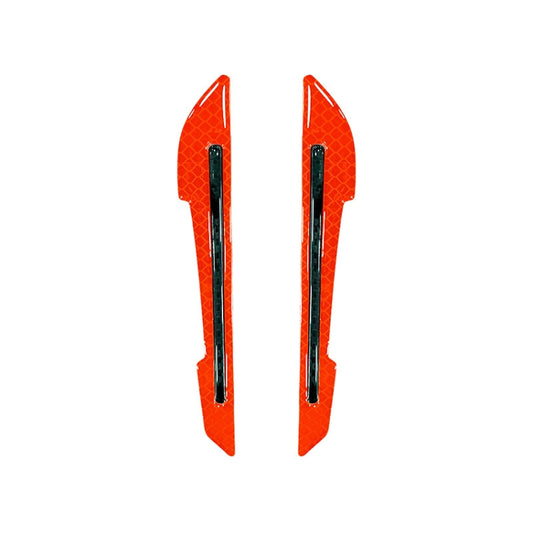 4 Sets Car Reflective Sticker Door Border Anti-Collision Strip Leaf Board Personality Rear View Mirror Warning Sticker(Red) - Warning Sticker by buy2fix | Online Shopping UK | buy2fix