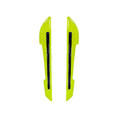 4 Sets Car Reflective Sticker Door Border Anti-Collision Strip Leaf Board Personality Rear View Mirror Warning Sticker(Green) by buy2fix