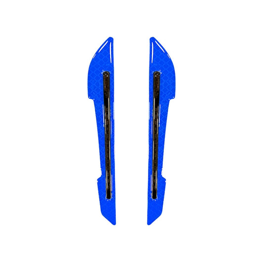4 Sets Car Reflective Sticker Door Border Anti-Collision Strip Leaf Board Personality Rear View Mirror Warning Sticker(Blue) - Warning Sticker by buy2fix | Online Shopping UK | buy2fix