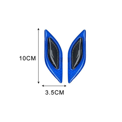 2 Sets Carbon Fiber Warning Sticker Car Anti-Collision Strip Leaf Plate Reflective Sticker Hood Light Eyebrow Anti-Collision Drops Sticker(6 PCS (Red)) by buy2fix