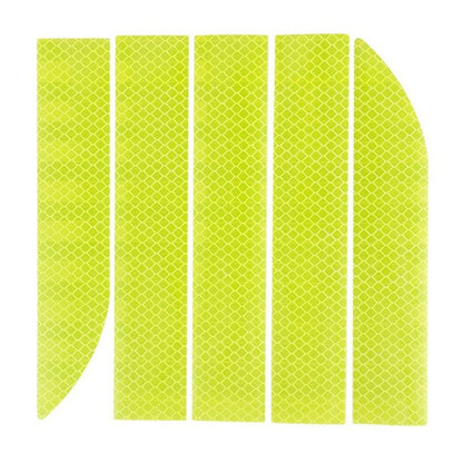 5 Sets Car Trunk Reflective Decorative Strip Anti-Scratch Car Tail Warning Decorative Stickers(Fluorescent Yellow) by buy2fix