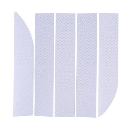 5 Sets Car Trunk Reflective Decorative Strip Anti-Scratch Car Tail Warning Decorative Stickers(White) by buy2fix