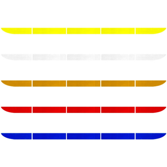5 Sets Car Trunk Reflective Decorative Strip Anti-Scratch Car Tail Warning Decorative Stickers(Yellow) by buy2fix