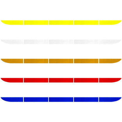 5 Sets Car Trunk Reflective Decorative Strip Anti-Scratch Car Tail Warning Decorative Stickers(Fluorescent Yellow) by buy2fix