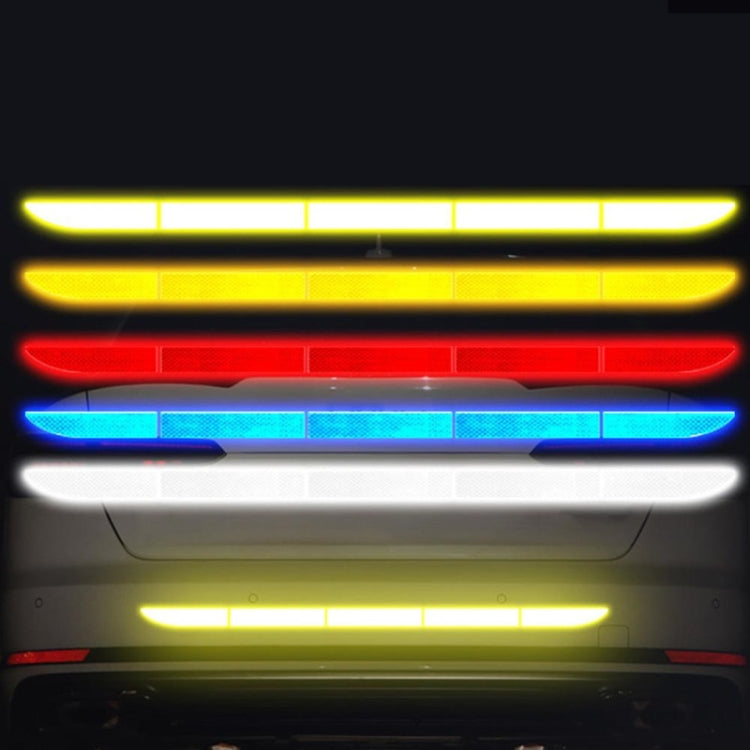 5 Sets Car Trunk Reflective Decorative Strip Anti-Scratch Car Tail Warning Decorative Stickers(Fluorescent Yellow) by buy2fix