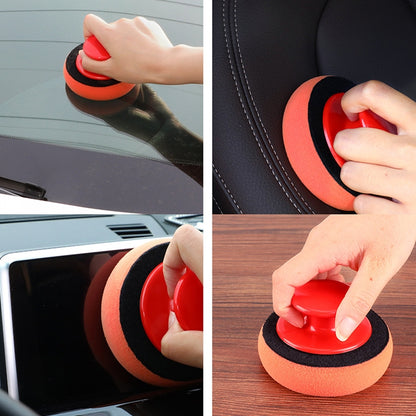 3 Sets Handle Polished Waxing Sponge Car Waxing Wash Tool(3 Handle +12 Sponge) - Polishing Machine & Accessories by buy2fix | Online Shopping UK | buy2fix