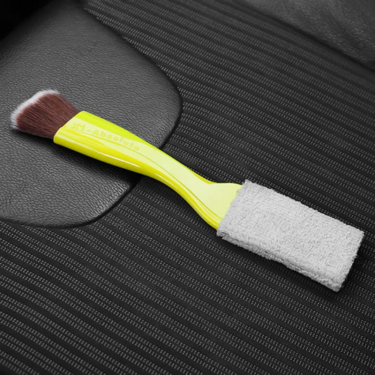 2 PCS Car Air-Conditioned Air Outlet Cleaning Brush Car Interior Cleaning Tool Dust  Soft Hair Brush (Yellow) - In Car by buy2fix | Online Shopping UK | buy2fix