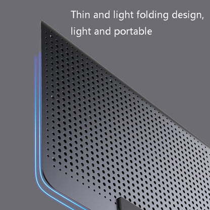 ICE COOREL Laptop Aluminum Alloy Radiator Fan Silent Notebook Cooling Bracket, Colour: Six-Fan Space Silver - Cooling Pads by ICE COOREL | Online Shopping UK | buy2fix