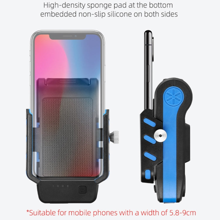 BG-2021 Bicycle Front Light 4 In 1 Mobile Phone Holder Horn Light Mountain Bike Front Light, Colour: 2400 MAH Red by buy2fix