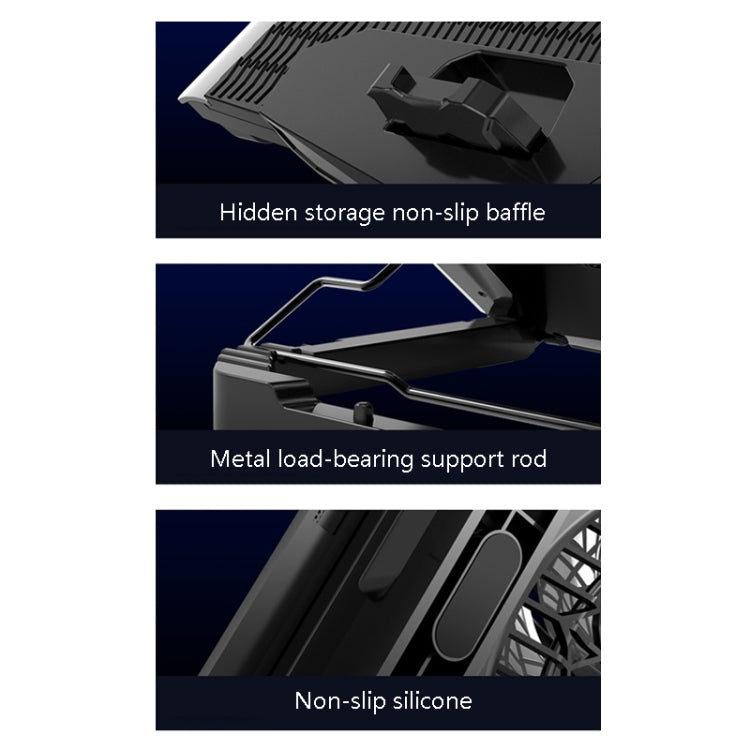 ICE COOREL USB Laptop Radiator Computer Mute Cooling Bracket, Colour: N9 Standard Version (Silver) - Cooling Pads by ICE COOREL | Online Shopping UK | buy2fix