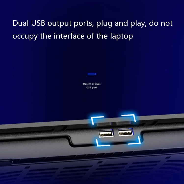 ICE COOREL N106 Laptop Base Adjustment Radiator Dual-Fan Notebook Cooling Bracket, Colour: Flagship Version (Knight Black) - Cooling Pads by ICE COOREL | Online Shopping UK | buy2fix