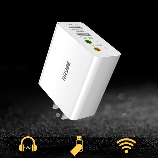 RAEYY D80 Bluetooth Adapter Audio Receiver Support 2.1A Dual USB Fast Charge, US Plug - Audio Receiver Transmitter by buy2fix | Online Shopping UK | buy2fix