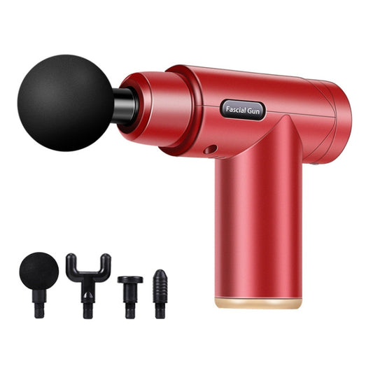 Fascia Massager Mini Electric Muscle Massager Portable Fitness Muscle Relaxing Massager Button(Superior Red) - Massage gun & Accessories by buy2fix | Online Shopping UK | buy2fix