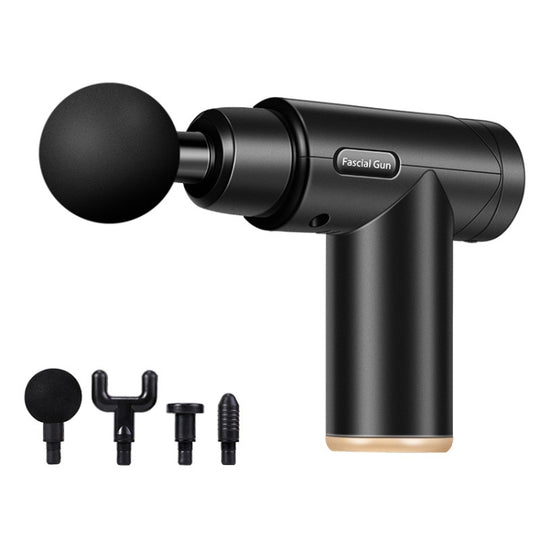 Fascia Massager Mini Electric Muscle Massager Portable Fitness Muscle Relaxing Massager Button(Dark Night Black)