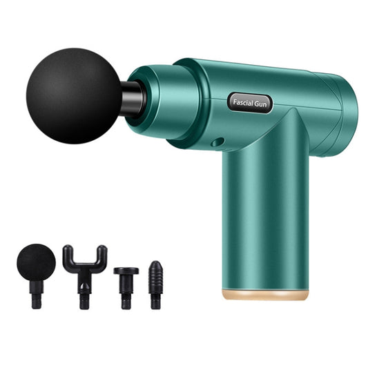 Fascia Massager Mini Electric Muscle Massager Portable Fitness Muscle Relaxing Massager Button(Dark Green) - Massage gun & Accessories by buy2fix | Online Shopping UK | buy2fix