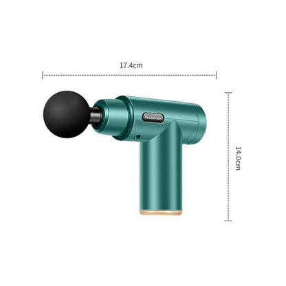 Fascia Massager Mini Electric Muscle Massager Portable Fitness Muscle Relaxing Massager Button(Dark Green) - Massage gun & Accessories by buy2fix | Online Shopping UK | buy2fix
