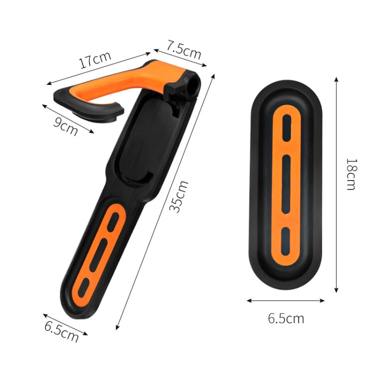 BG-R16 Bicycle Folding Wall Movable Hook Bicycle Mountain Bike Display Rack Parking Rack(Black Orange) by buy2fix