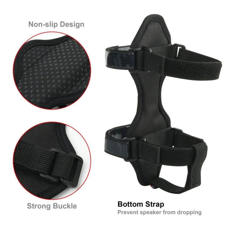 Bicycle Audio Fixing Strap Outdoor Cycling Water Cup Strap(Black) by buy2fix