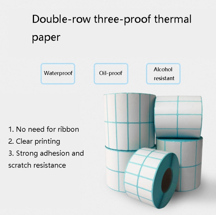 Sc5030 Double-Row Three-Proof Thermal Paper Waterproof Barcode Sticker, Size: 40 x 30 mm (5000 Pieces) by buy2fix