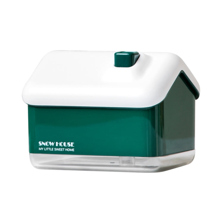 QB2020-008-G1 Mini Snow House Air Humidifier USB Bedroom Christmas Humidifier(Green) - Air Purifiers & Accessories by buy2fix | Online Shopping UK | buy2fix