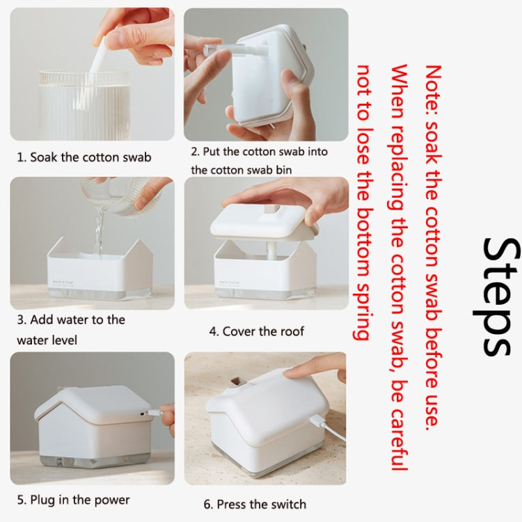 QB2020-008-G1 Mini Snow House Air Humidifier USB Bedroom Christmas Humidifier(White) - Air Purifiers & Accessories by buy2fix | Online Shopping UK | buy2fix