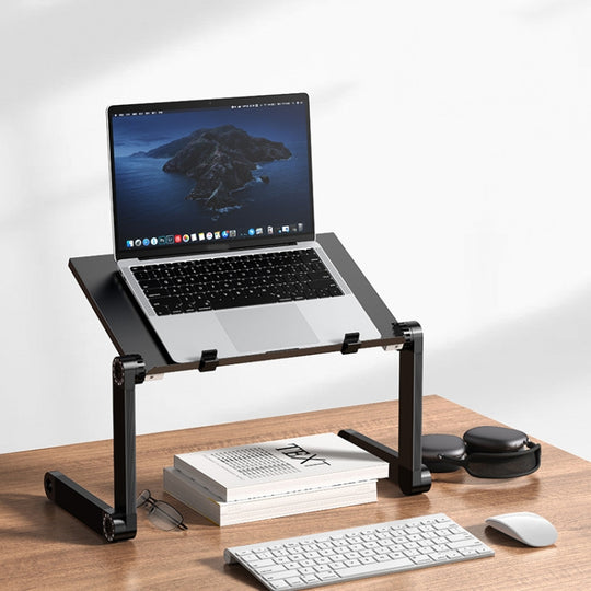 Oatsbasf Support d'ordinateur de Bureau Pliant pour Ordinateur Portable Support de Rangement Portable de Levage Pliable, Style: L02 Noir