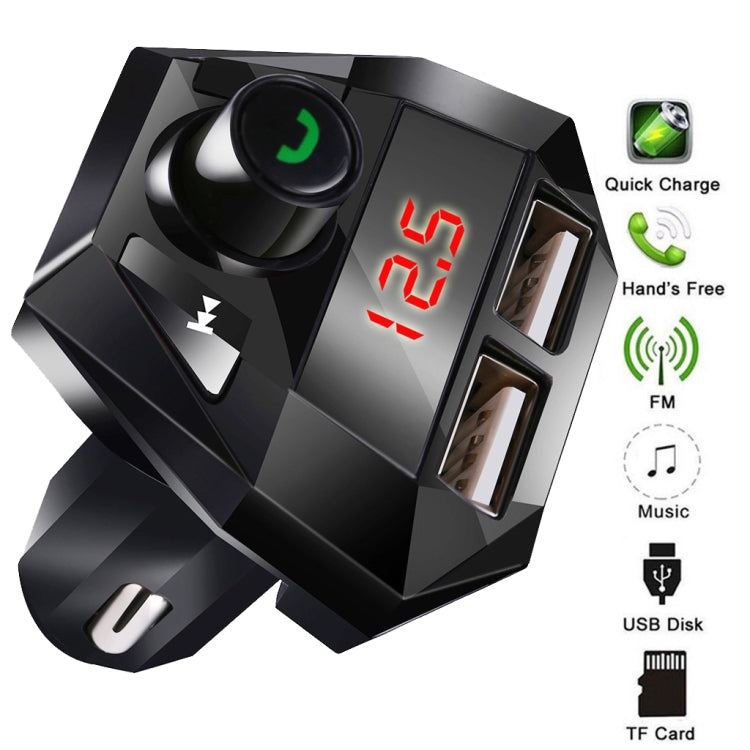 G18 Car Bluetooth Hands-Free MP3 Player Dual USB Bluetooth Charge FM Transmitter Bluetooth Receiver(Black) - Bluetooth Car Kits by buy2fix | Online Shopping UK | buy2fix