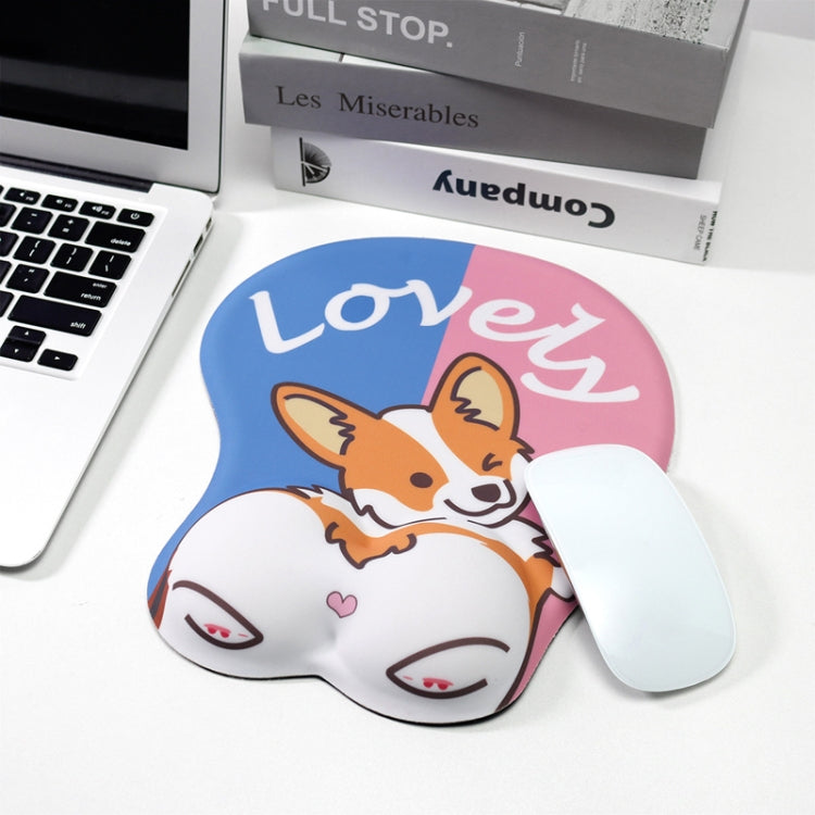 Silicone Hand Rest Thickened Wrist Mouse Pad(RJ-013 Love Kiki) by buy2fix