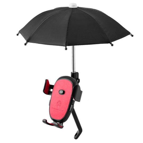 CYCLINGBOX BG-2935 Support de téléphone portable pour vélo avec parapluie étanche, cadre de téléphone portable pour voiture électrique, style : installation de rétroviseur (rouge)